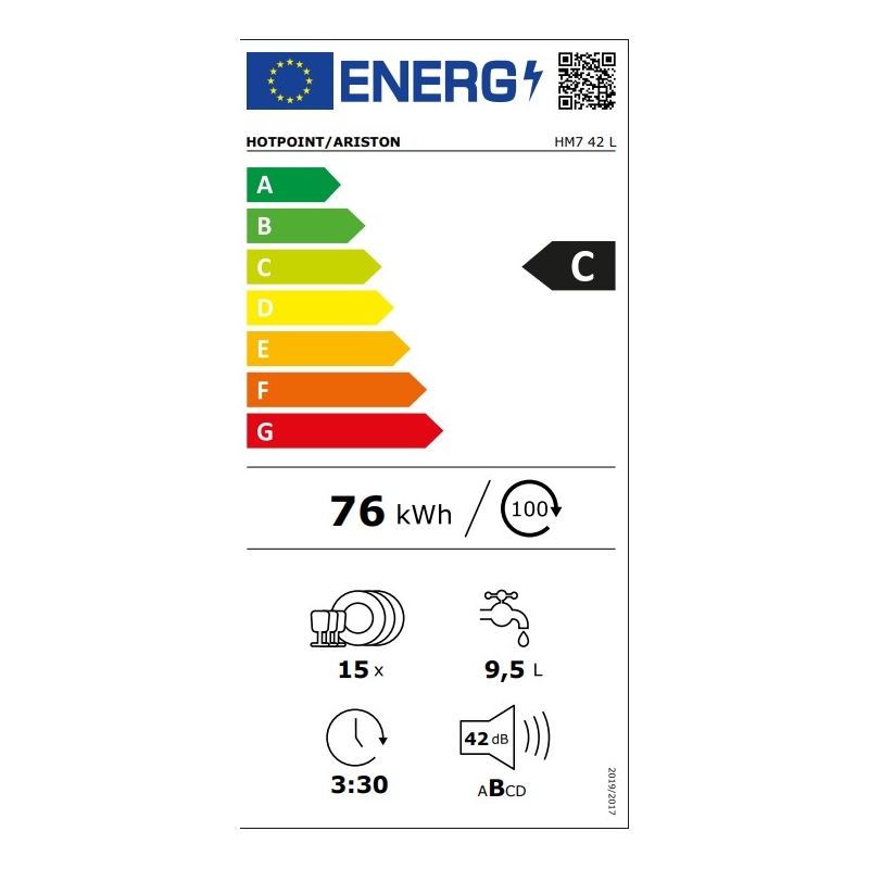 HOTPOINT HM7 42 L LAVASTOVIGLIE DA INCASSO A...