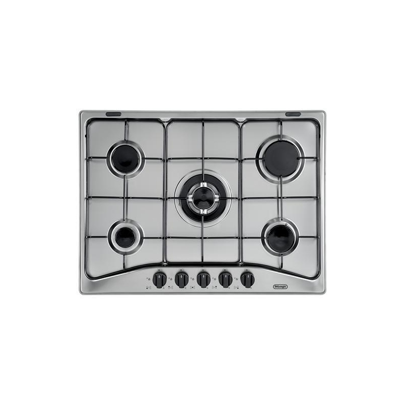 OUTLET DE LONGHI O-YAF57ASV PIANO COTTURA DA INCASSO 70CM 5 FUOCHI A GAS INOX - CON DIFETTI