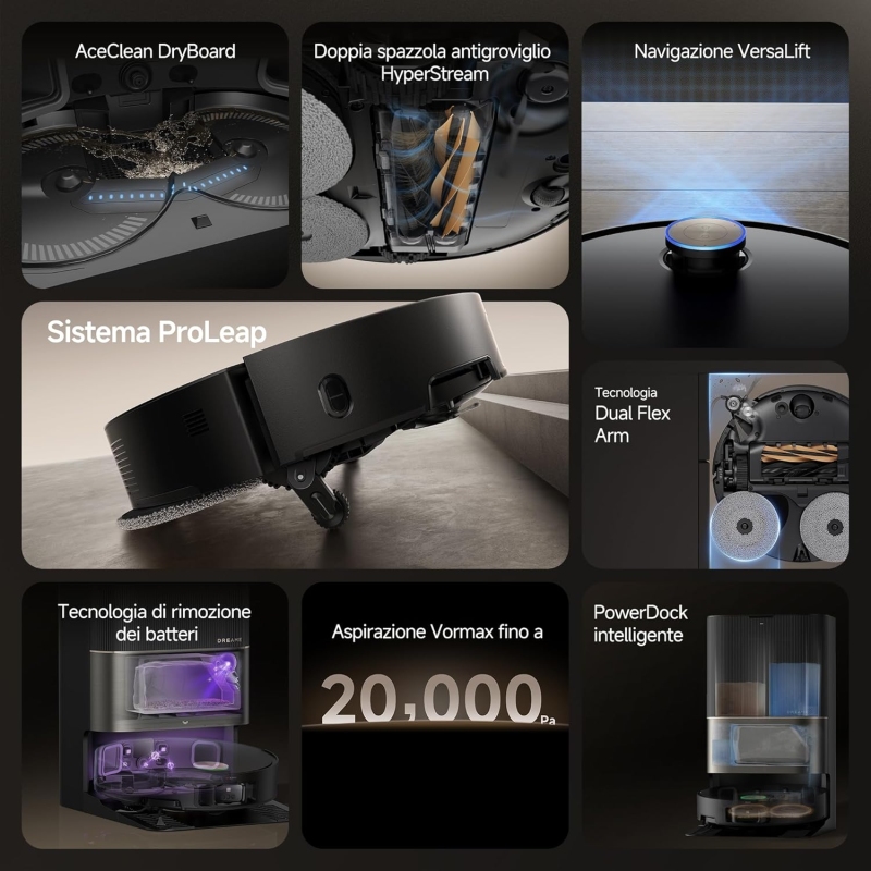DREAME X50 ULTRA COMPLETE COMBO ASPIRAPOLVERE E...
