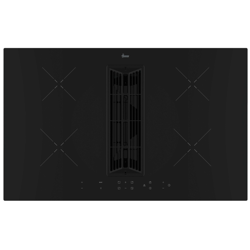 HOOVER HIH8ICF PIANO COTTURA A INDUZIONE CON CAPPA INTEGRATA FILTRANTE 83CM 4 ZONE DI COTTURA - NERO