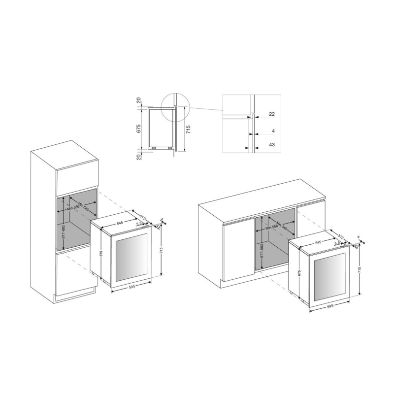 SCHOCK SCI72BK CANTINETTA VINI SOTTOTOP O A...