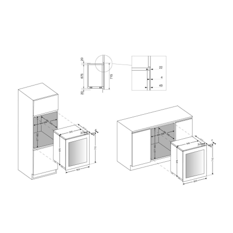 SCHOCK SCI72BK CANTINETTA VINI SOTTOTOP O A COLONNA 36 BOTTIGLIE CLASSE F