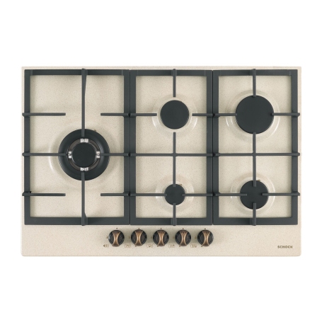 SCHOCK STR85TH58 PROFESSIONAL PC75 PIANO COTTURA 75CM 5 FUOCHI A GAS AVENA