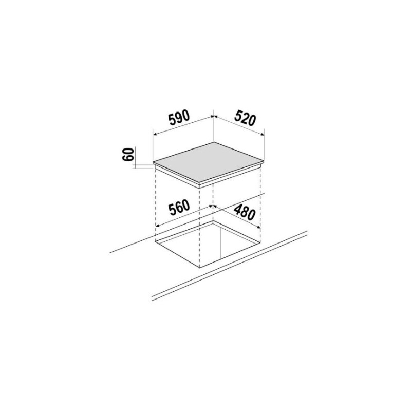 SCHOCK PC60 STI64BK3 PIANO COTTURA A INDUZIONE...