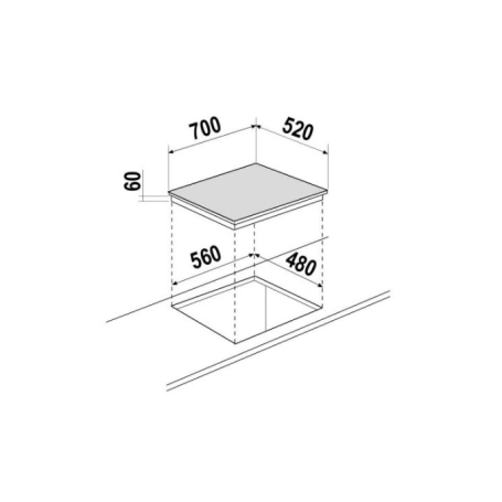 SCHOCK PC70 STIB74BK PIANO COTTURA A INDUZIONE 70CM 4 ZONE COTTURA - NERO