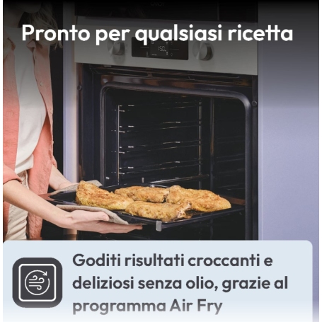 CANDY CA6N5B3EYTX FORNO DA INCASSO ELETTRICO VENTILATO IDROLITICO 78LT WIFI INOX CLASSE A++