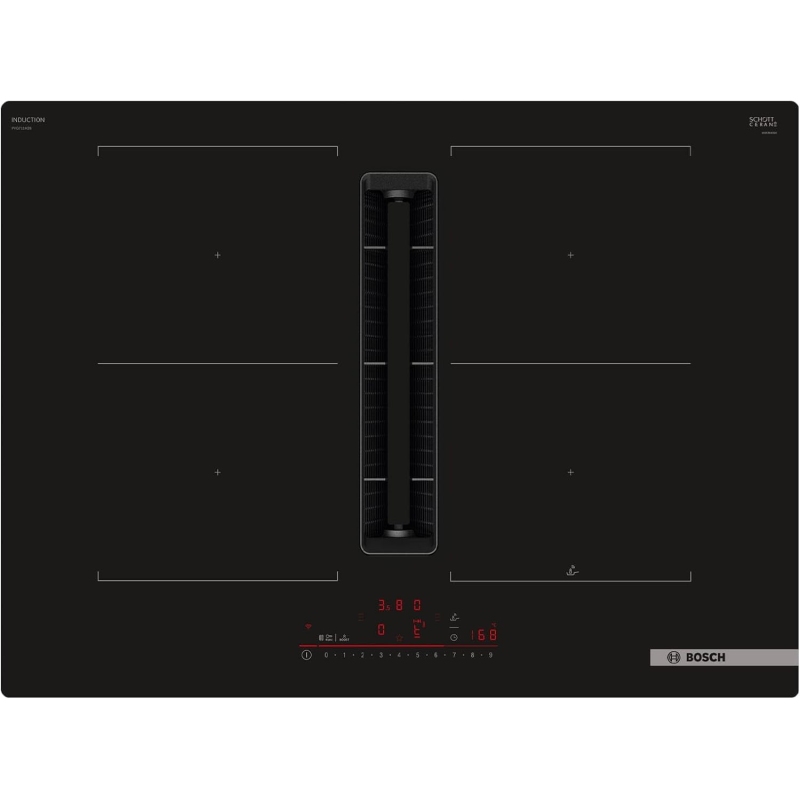 BOSCH PVQ711H26E PIANO COTTURA A INDUZIONE CON CAPPA INTEGRATA 70CM 4 PIASTRE WIFI CLASSE B NERO