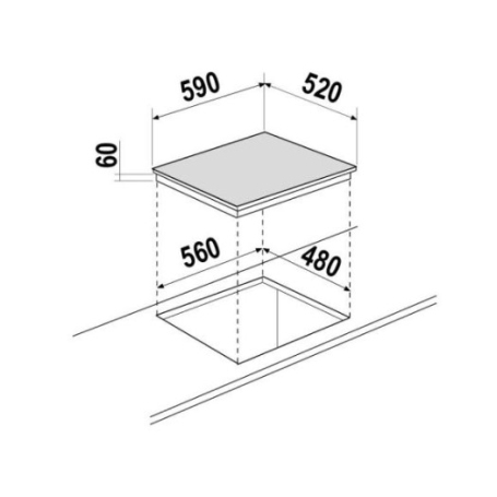 SCHOCK PC60 BRIDGE STIB64BK2 PIANO COTTURA A INDUZIONE 60CM 4 ZONE COTTURA - NERO