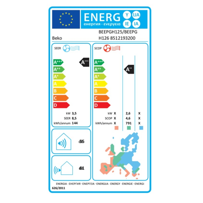 BEKO BEEPGH125 KIT CLIMATIZZATORE MONOSPLIT...