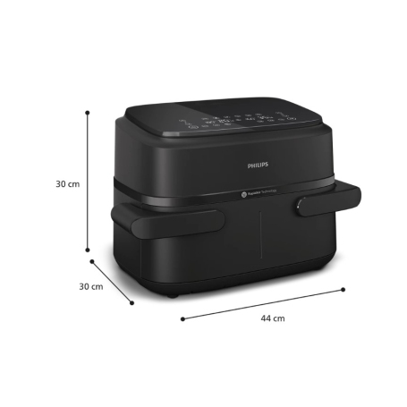 PHILIPS AIRFRYER SERIE 1000 FRIGGITRICE AD ARIA 7 LT 2 CESTELLI - NA150/00