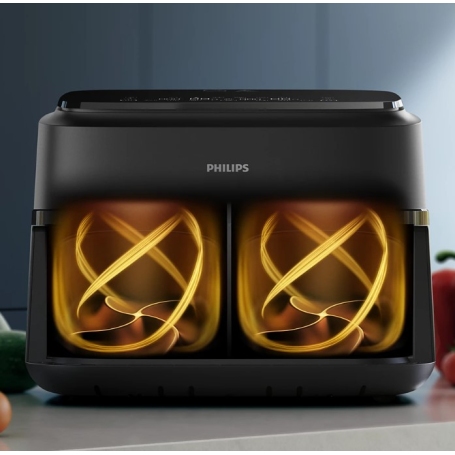 PHILIPS AIRFRYER SERIE 1000 FRIGGITRICE AD ARIA 7 LT 2 CESTELLI - NA150/00