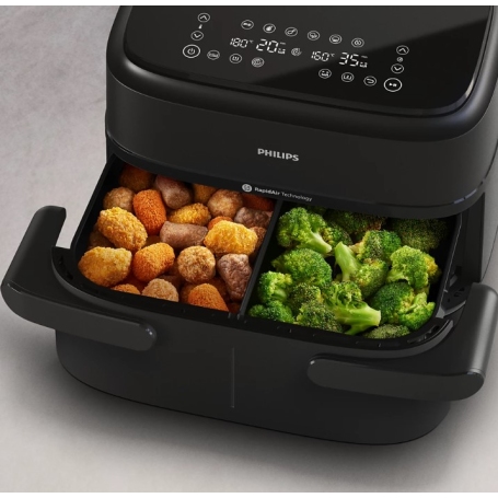 PHILIPS AIRFRYER SERIE 1000 FRIGGITRICE AD ARIA 7 LT 2 CESTELLI - NA150/00