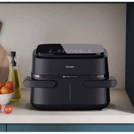 PHILIPS AIRFRYER SERIE 1000 FRIGGITRICE AD ARIA 7 LT 2 CESTELLI - NA150/00