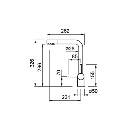 ELLECI MOKCROBK CROSS PURE MISCELATORE FILTRANTE CON DOCCETTA ESTRAIBILE NERO