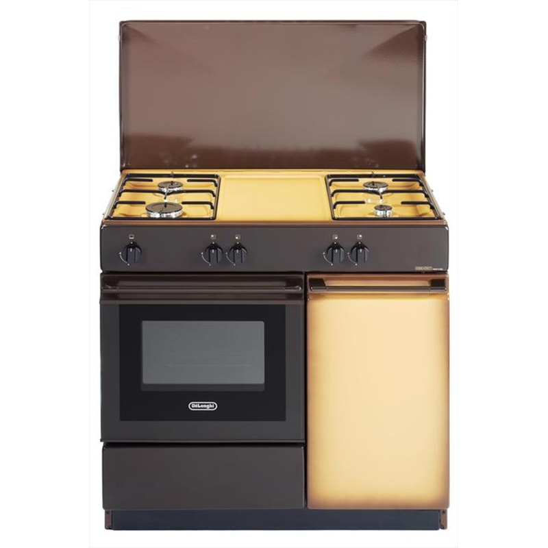 DE LONGHI SGK 854 NM CUCINA 86X50 4 FUOCHI FORNO A GAS COPERCHIO IN METALLO COLORE COPPERTONE CLASSE A
