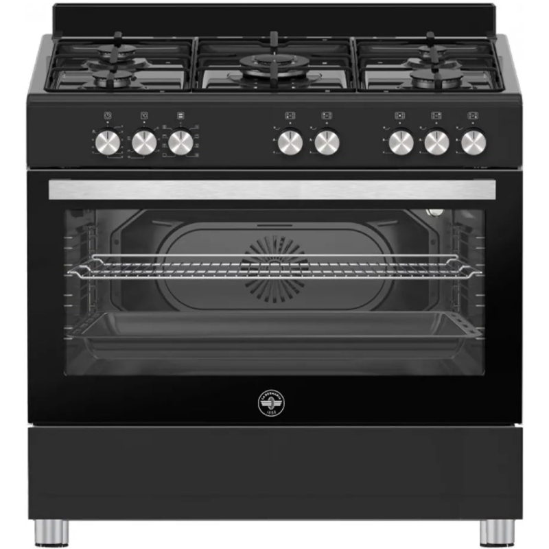 LA GERMANIA SE965ENE/24 CUCINA 90x60 5 FUOCHI A GAS FORNO ELETTRICO VENTILATO - NERA