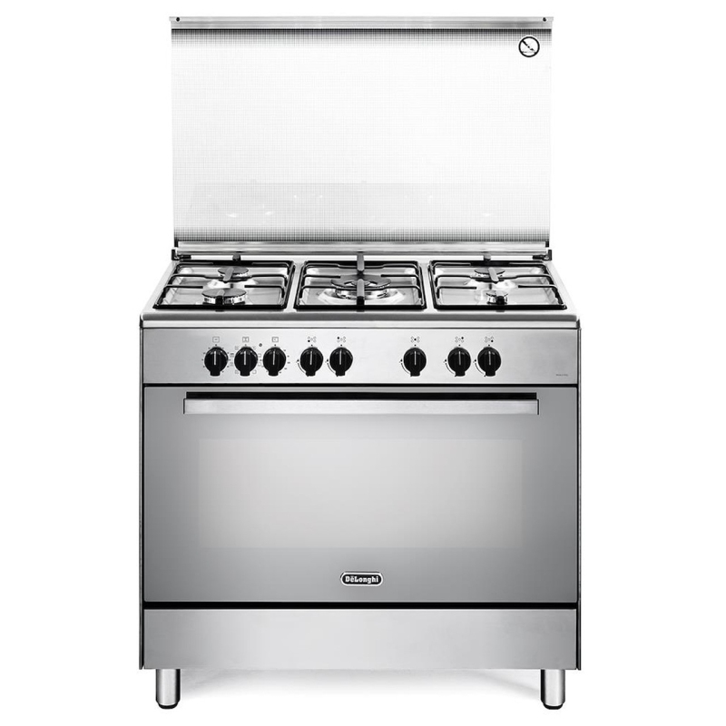 DE LONGHI DEMX 96 SG CUCINA 90X60 5 FUOCHI A GAS FORNO ELETTRICO COLORE INOX - DEMX96SG