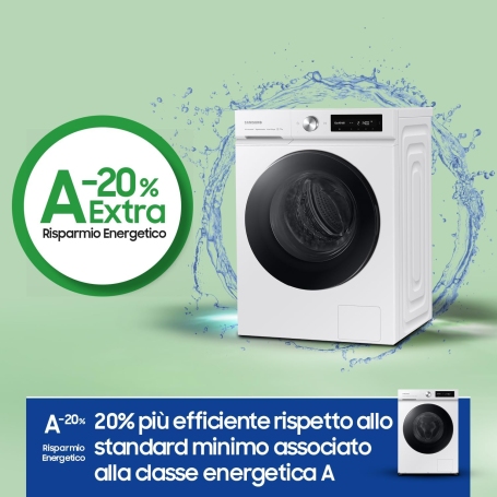 SAMSUNG WW90DB7U34GWU3 LAVATRICE 9KG 1400 GIRI VAPORE WI-FI CLASSE A