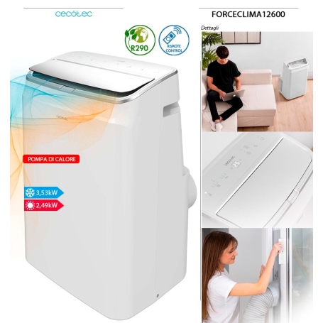 CECOTEC FORCECLIMA 12600 CONDIZIONATORE PORTATILE 12000 BTU CON POMPA DI CALORE CLASSE A/A - FORCECLIMA12600