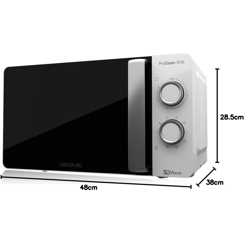 CECOTEC PROCLEAN 3110 FORNO MICROONDE 20LT CON...