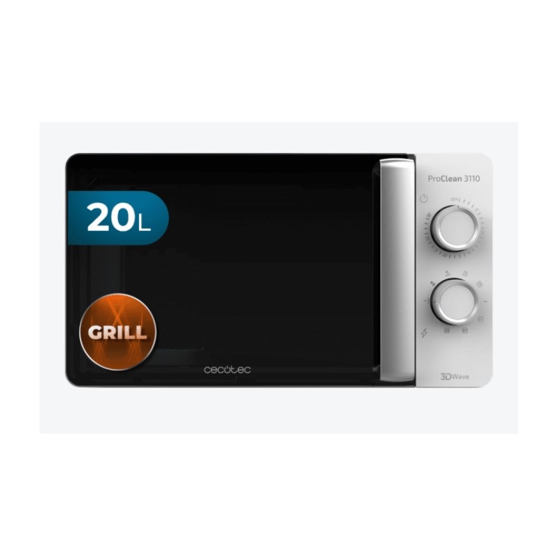 CECOTEC PROCLEAN 3110 FORNO MICROONDE 20LT CON GRILL BIANCO - PROCLEAN3110