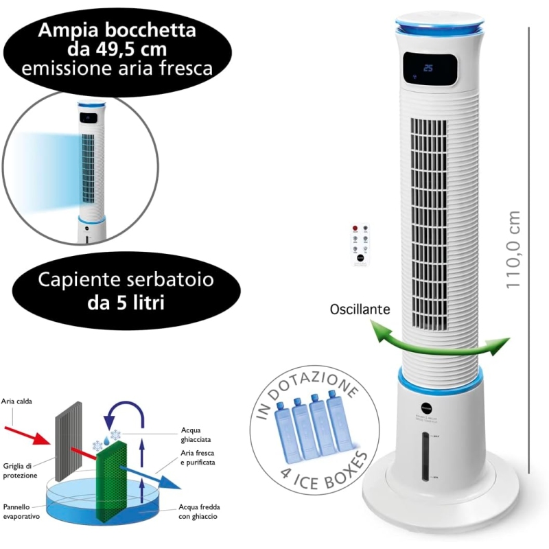 MACOM TOWER/PLUS RAFFRESCATORE A TORRE CON...