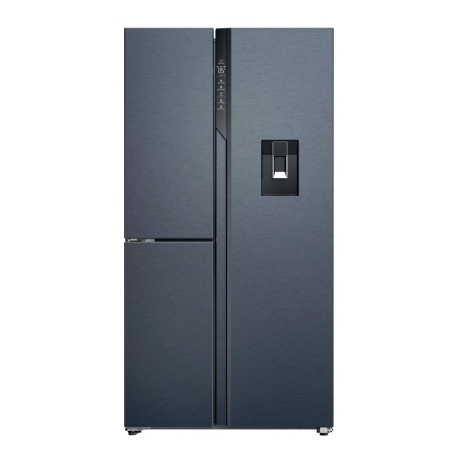 HAIER HSPR79F18EWMB FRIGORIFERO SIDE BY SIDE 3 PORTE 573LT NO FROST DISPENSER CLASSE E NERO SPAZZOLATO