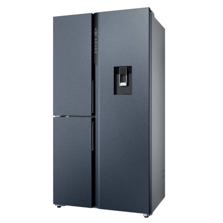 HAIER HSPR79F18EWMB FRIGORIFERO SIDE BY SIDE 3 PORTE 573LT NO FROST DISPENSER CLASSE E NERO SPAZZOLATO