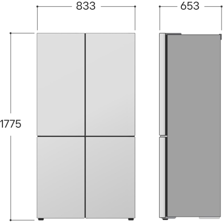 LG GMM41MSBEM FRIGORIFERO 4 PORTE NO FROST 474 LT CLASSE E INOX