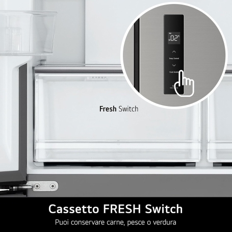 LG GMM41MSBEM FRIGORIFERO 4 PORTE NO FROST 474 LT CLASSE E INOX