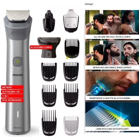 PHILIPS MG5940/15 RASOIO RICARICABILE 10 IN 1 WET & DRY