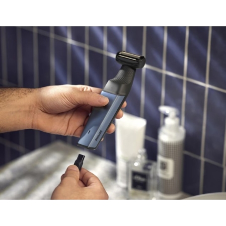 PHILIPS BG3027/05 BODYGROOM SERIES 3000 RIFINITORE IMPERMEABILE PER CORPO E INGUINE RICARICABILE