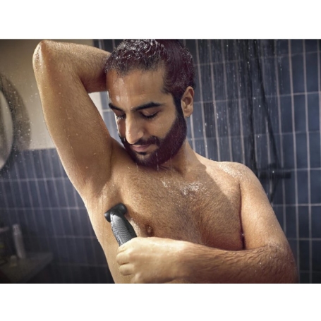 PHILIPS BG3027/05 BODYGROOM SERIES 3000 RIFINITORE IMPERMEABILE PER CORPO E INGUINE RICARICABILE