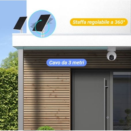 EZVIZ HB8+SOLAR PANEL F TELECAMERA CON PANNELLO SOLARE E WIFI - INE737