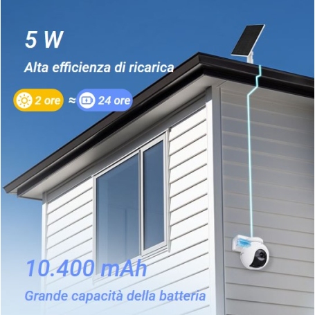 EZVIZ HB8+SOLAR PANEL F TELECAMERA CON PANNELLO SOLARE E WIFI - INE737
