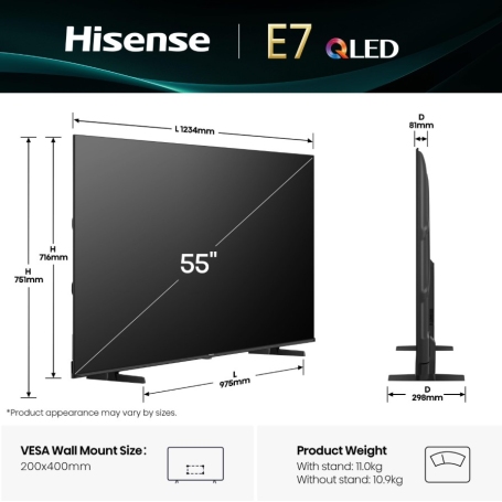 HISENSE 55E79Q TV QLED 55'' UHD 4K SMART TV