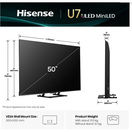HISENSE 50U79Q TV QLED 50'' MINI-LED UHD 4K SMART TV