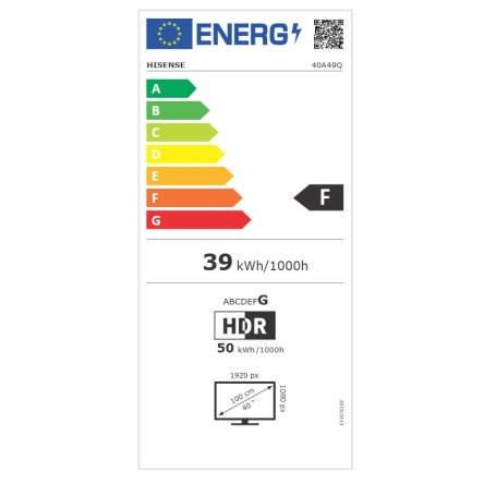 HISENSE 40A49Q TV LED 40'' SMART TV FULL HD CLASSE F