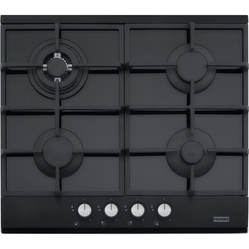 FRANKE FHNG 604 4G TC BK C - 106.0490.177 PIANO COTTURA DA INCASSO 60CM 4 FUOCHI A GAS COLORE NERO