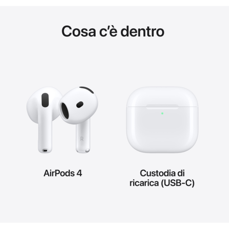 APPLE MXP63ZM/A AIRPODS 4 AURICOLARI WIRELESS...
