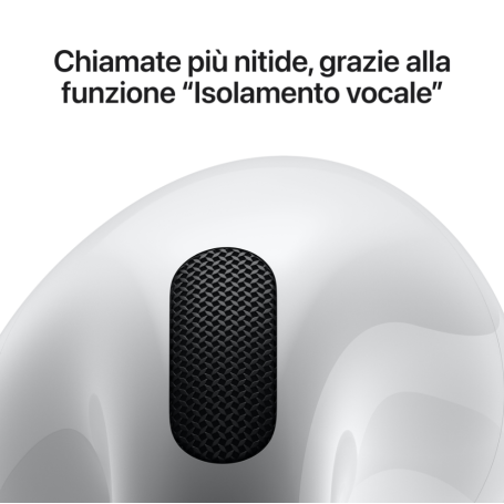 APPLE MXP63ZM/A AIRPODS 4 AURICOLARI WIRELESS USB-C COLORE BIANCO