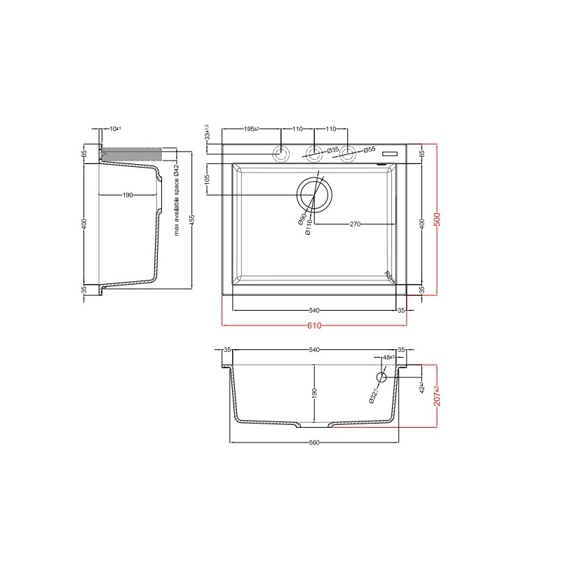 ELLECI QUADRA 110 LGQ11040 LAVELLO MONOVASCA...