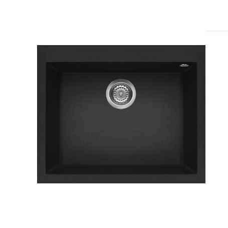 ELLECI QUADRA 110 LGQ11040 LAVELLO MONOVASCA 61X50 CM SOPRATOP IN GRANITEK NERO