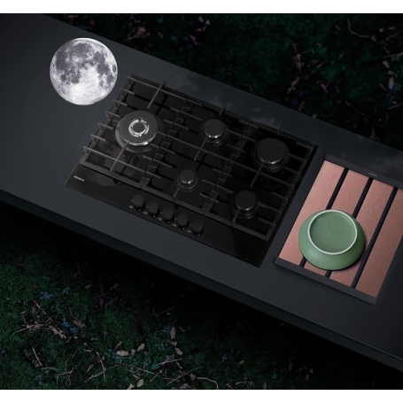 SCHOCK SVC85THBK PIANO COTTURA DA INCASSO 75 CM 5 FUOCHI A GAS COLORE NERO