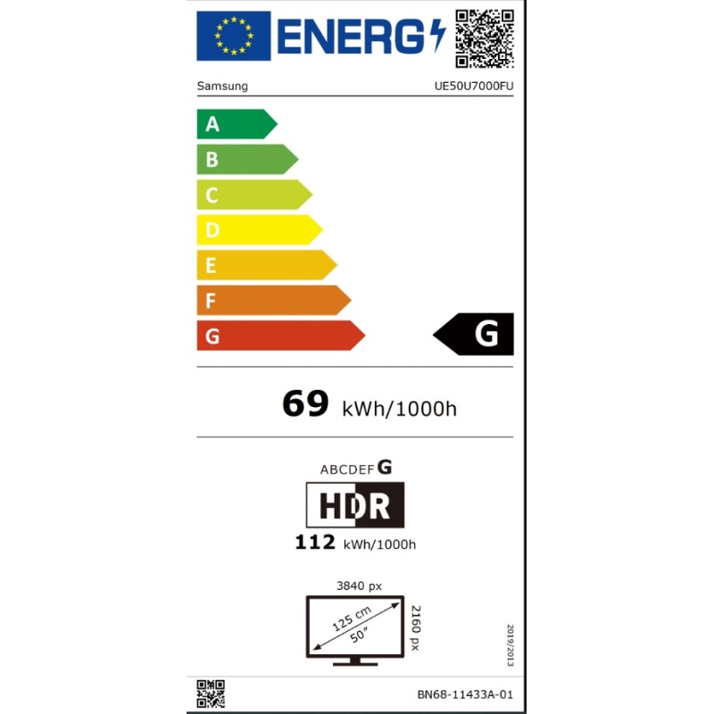 SAMSUNG UE50U7000FUXZT TV LED 50'' 4K CRYSTAL...