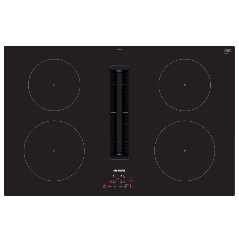 SIEMENS EH811BE15E IQ300 PIANO COTTURA AD INDUZIONE 80 CM CON CAPPA INTEGRATA 4 ZONE NERO - PROMO