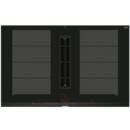 Piano cottura Siemens EX875LX57E induzione 80 cm vetro nero cappa integrata