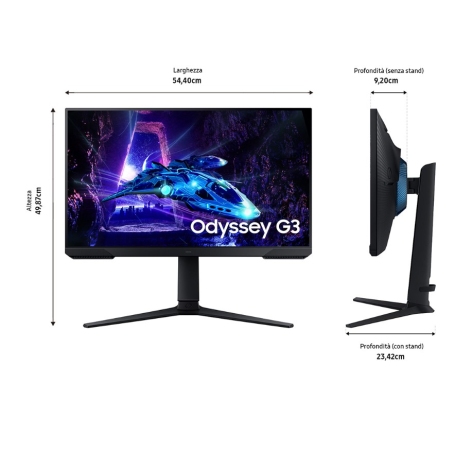 SAMSUNG ODYSSEY G3 - G30D MONITOR DA GAMING 24'' FULL HD - LS24DG300EUXE