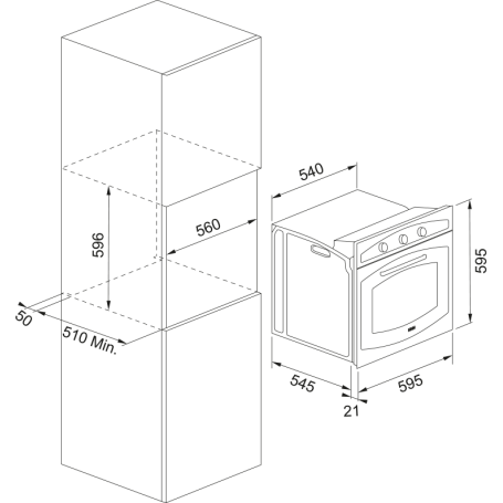 FRANKE 116.0696.545 COUNTRY FCO 82 H OA FORNO ELETTRICO VENTILATO 65LT CLASSE A AVENA