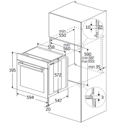 BEKO BBIMM13300XPSE FORNO DA INCASSO ELETTRICO VENTILATO 72LT CLASSE A+ - INOX